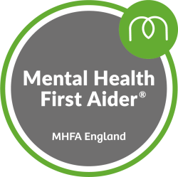 Evelyn Nesbit 2 Mental Health First Aider badge colour
